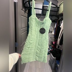White fox “Thinking of you” mini dress